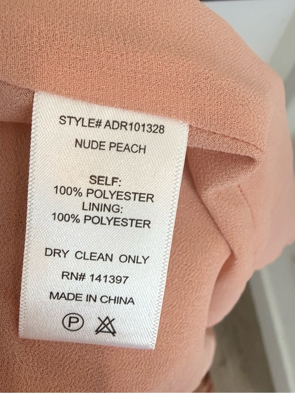 ASTR The Label Adoria Ruffle Side Slit Maxi Dress Nude Peach Size S - Picture 4 of 6